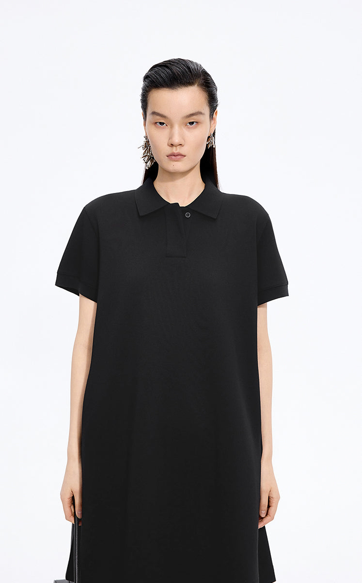 Dress / JNBY Relaxed Polo-Collar A-Line Dress