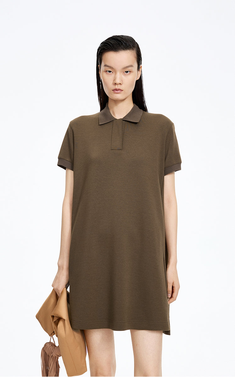 Dress / JNBY Relaxed Polo-Collar A-Line Dress