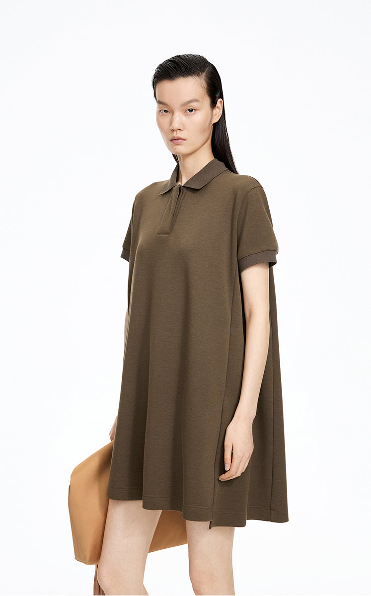 Dress / JNBY Relaxed Polo-Collar A-Line Dress