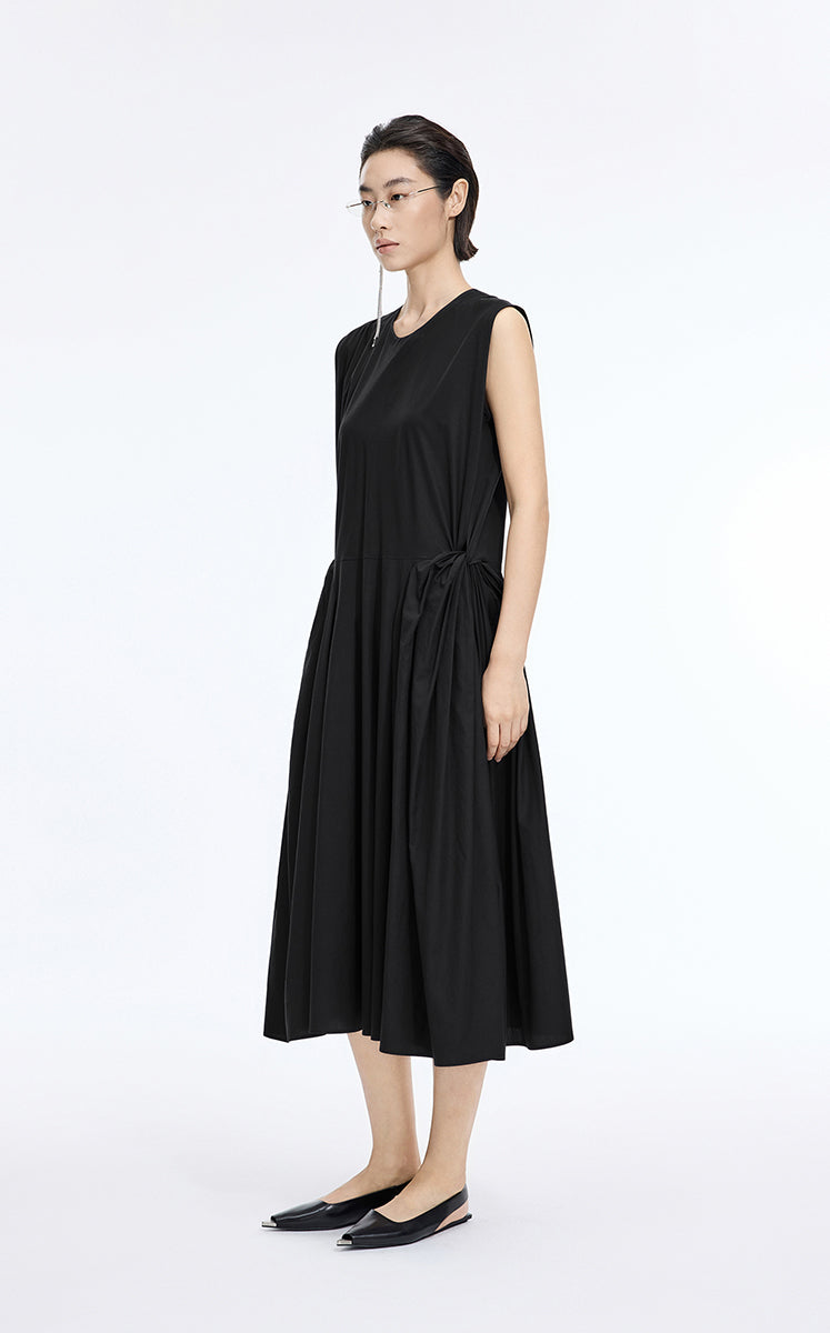 Dress / JNBY Relaxed Twisted-Waist Sleeveless Dress