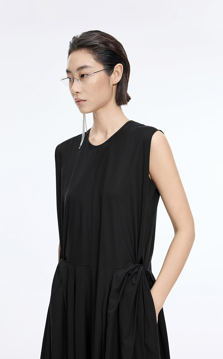 Dress / JNBY Relaxed Twisted-Waist Sleeveless Dress