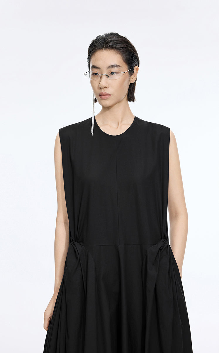 Dress / JNBY Relaxed Twisted-Waist Sleeveless Dress