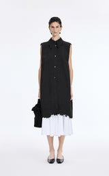 Dress / JNBY Textured Linen-Blend A-Line Sleeveless Dress