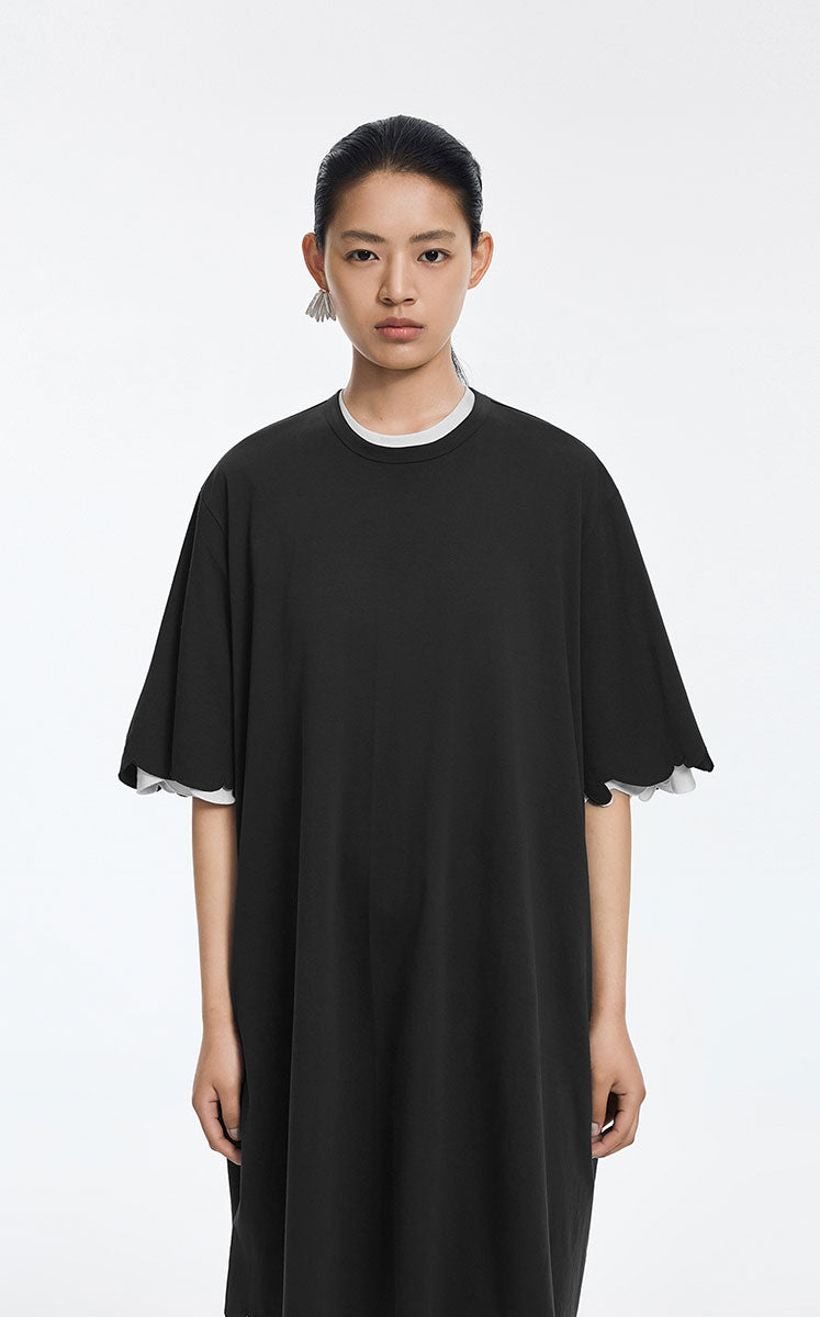Dress / JNBY Cotton A-Line Short Sleeve Dress