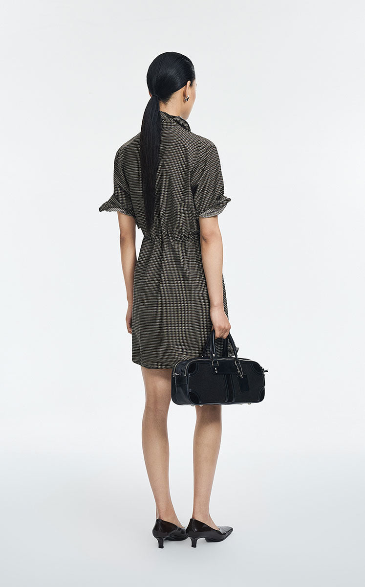 Dress / JNBY Cotton Silk Geometric Print Shirt Dress