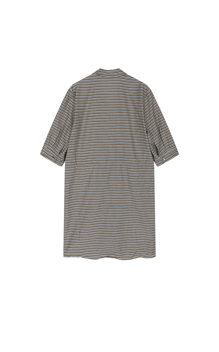 Dress / JNBY Cotton Silk Geometric Print Shirt Dress