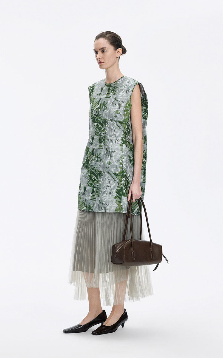 Dress / JNBY Cotton Silk Sleeveless Printed Dress