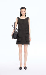 Dress / JNBY Hidden Floral Embroidered Cotton Sleeveless Dress