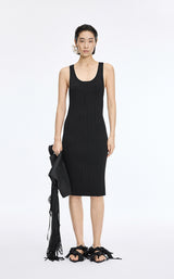 Dress / JNBY Ribbed Knit Sleeveless Dress