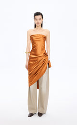 Dress / JNBY Silk Strapless Maxi Dress