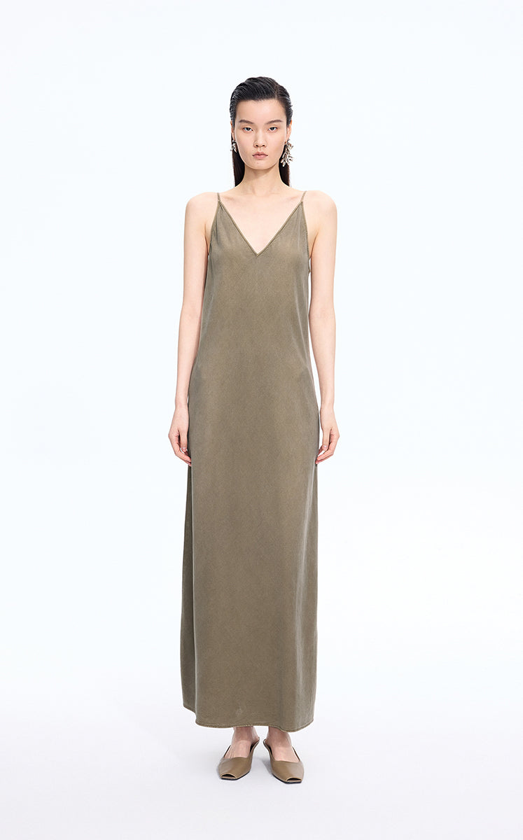 Dress / JNBY TENCEL™ Denim Slip Dress Khaki Denim