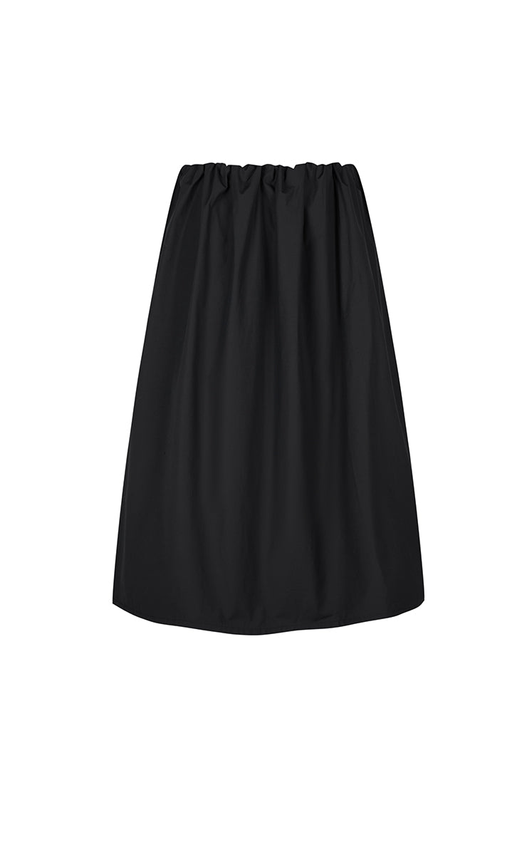 Dress / JNBY Cotton Poplin Strapless Dress Black-1