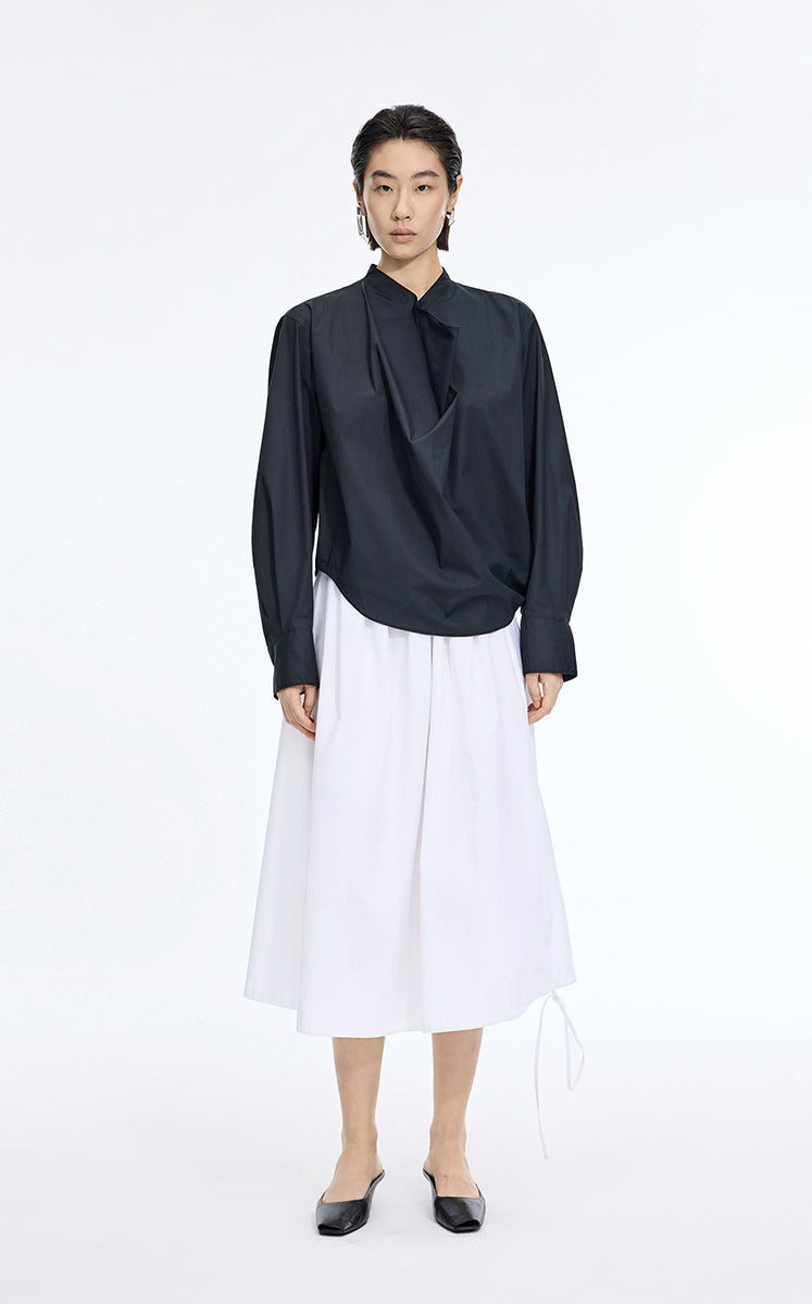 Dress / JNBY Cotton Poplin Strapless Dress Ecru-2