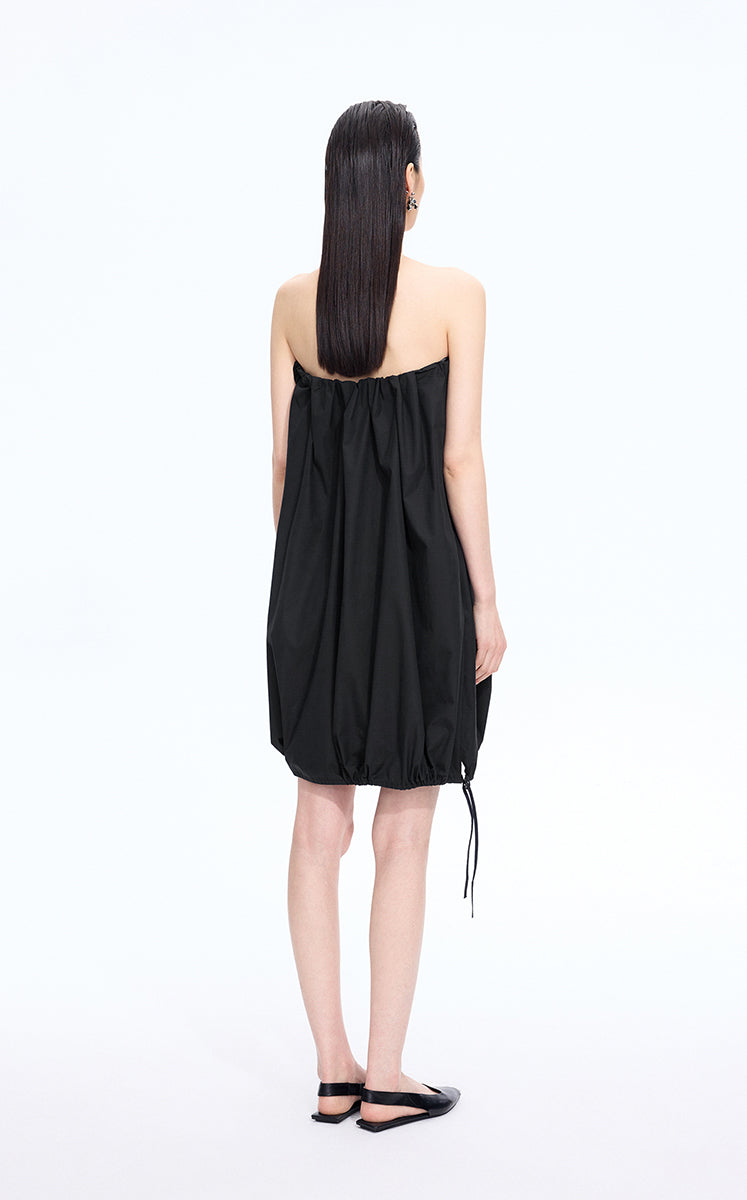 Dress / JNBY Cotton Poplin Strapless Dress Black-1