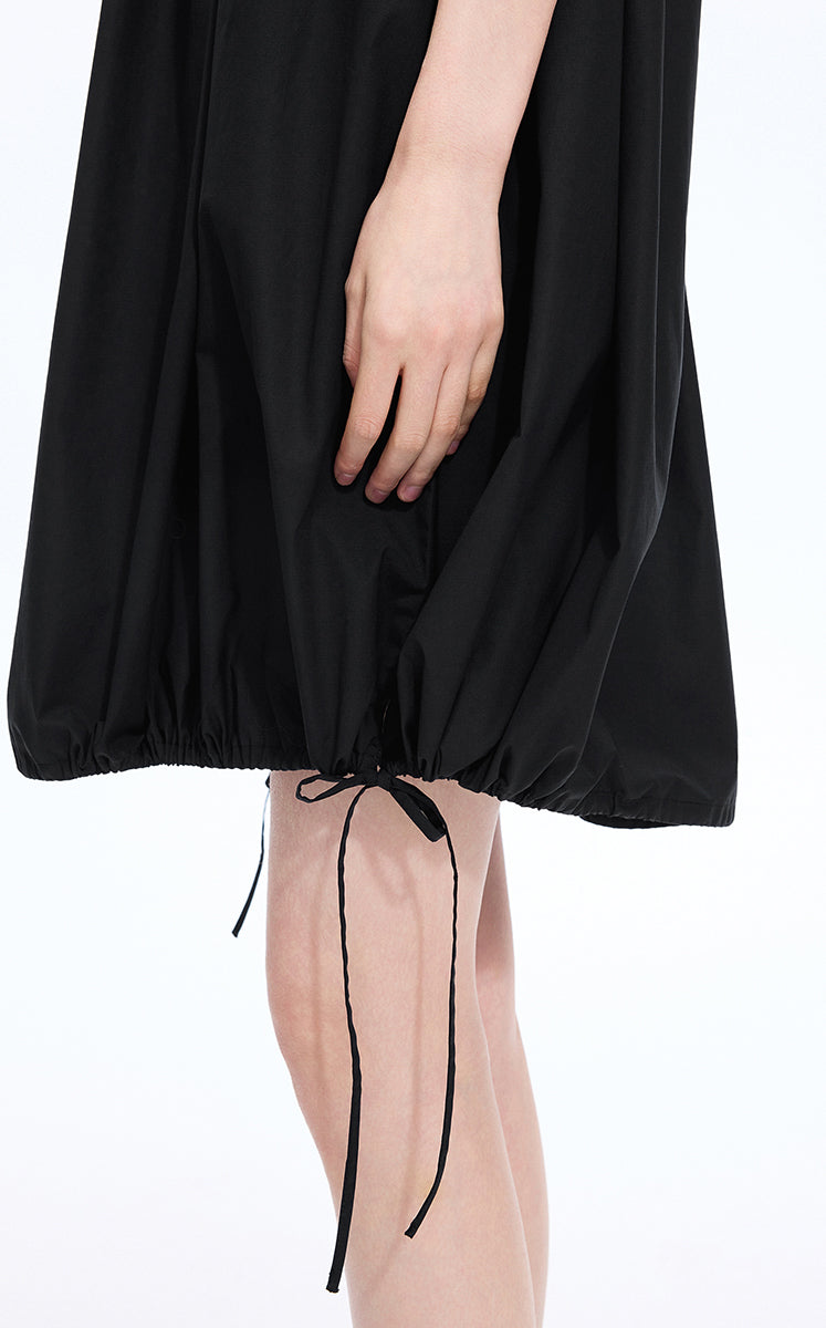 Dress / JNBY Cotton Poplin Strapless Dress Black-1