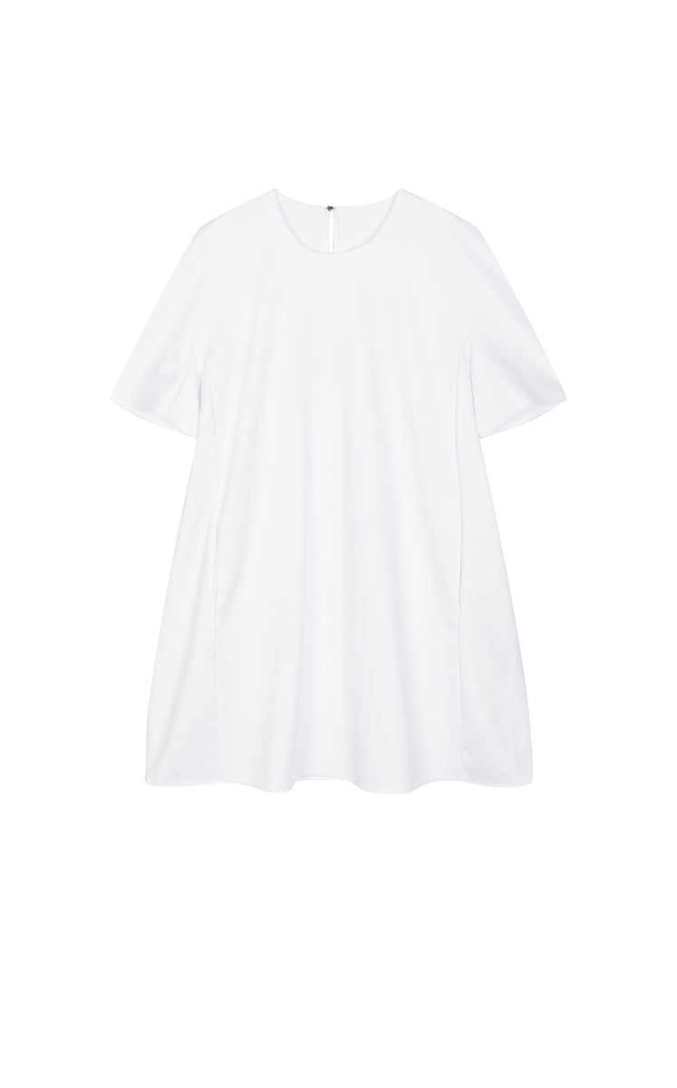 Dress / JNBY Lyocell Blend A-Line Short Sleeve Dress Ecru-1