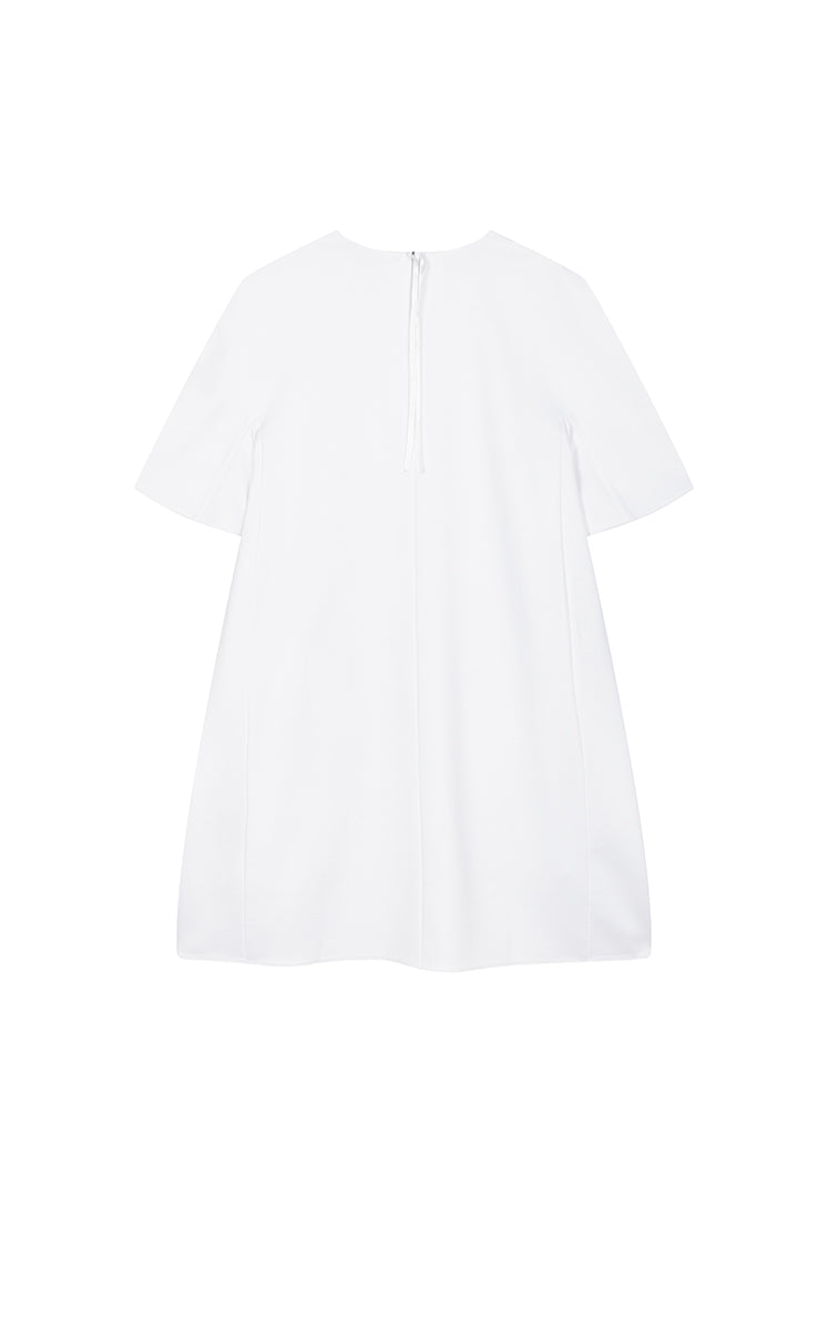 Dress / JNBY Lyocell Blend A-Line Short Sleeve Dress Ecru-1