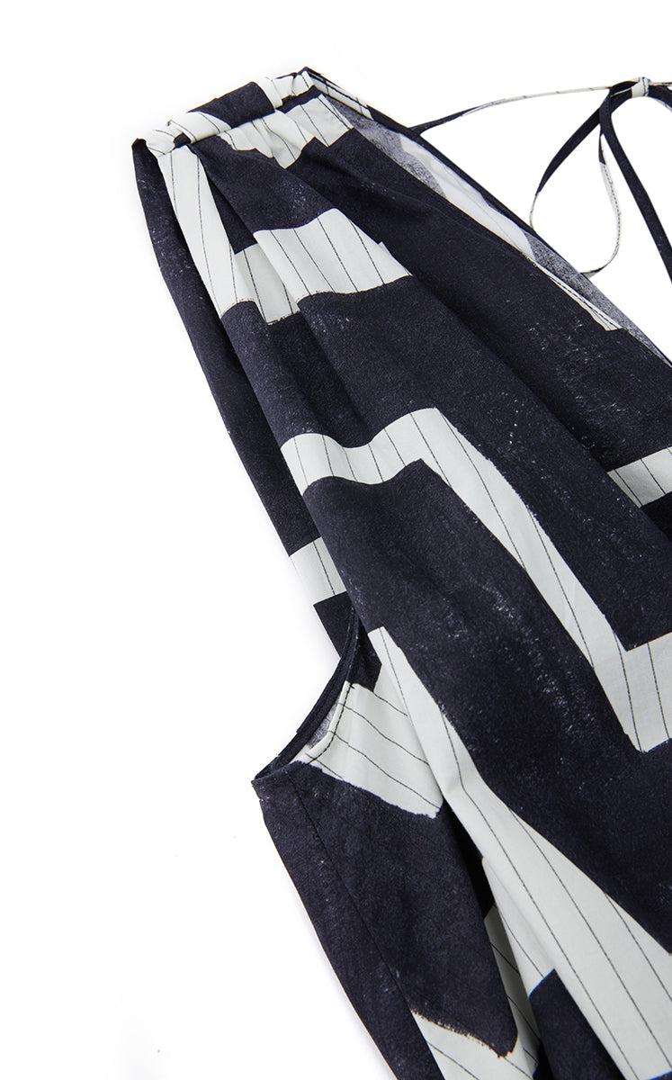 Dress / JNBY Pop Stripe Sleeveless Dress Yellow & Black-1
