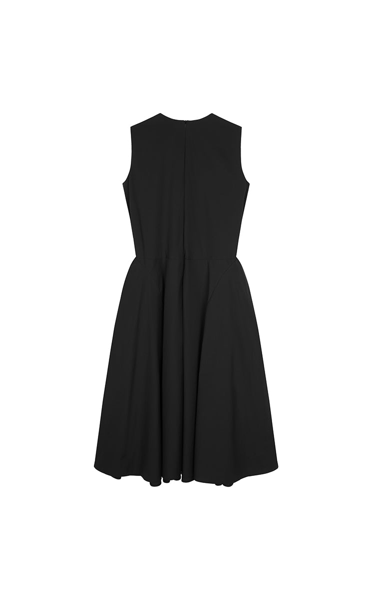 Dress / JNBY Relaxed Twisted-Waist Sleeveless Dress Black-2