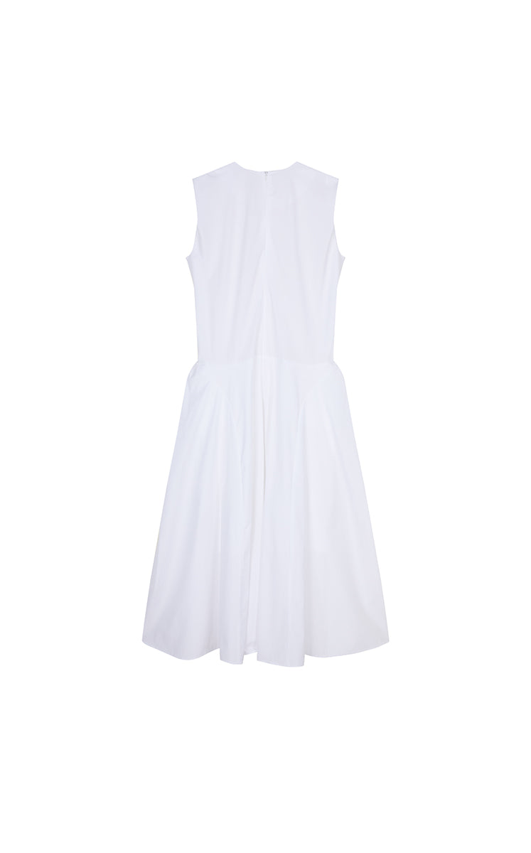 Dress / JNBY Relaxed Twisted-Waist Sleeveless Dress Off White-1