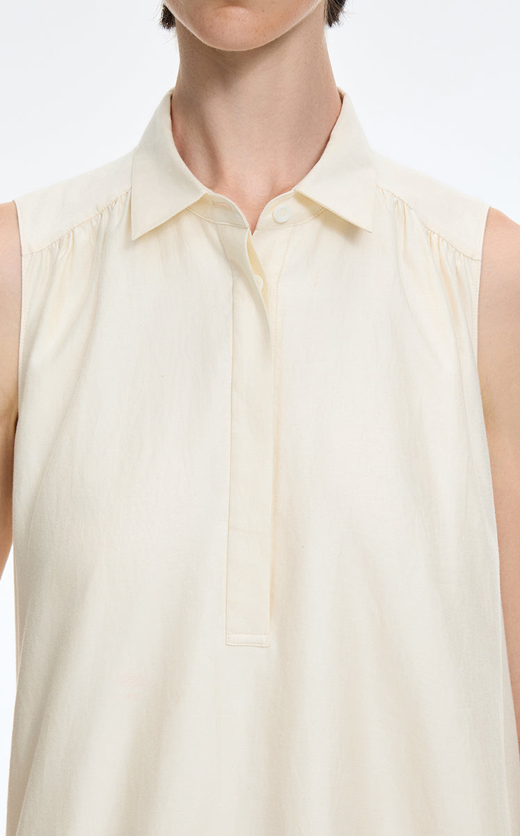 Dress / JNBY Silk-Blend Fishtail Shirt Dress Off White-1