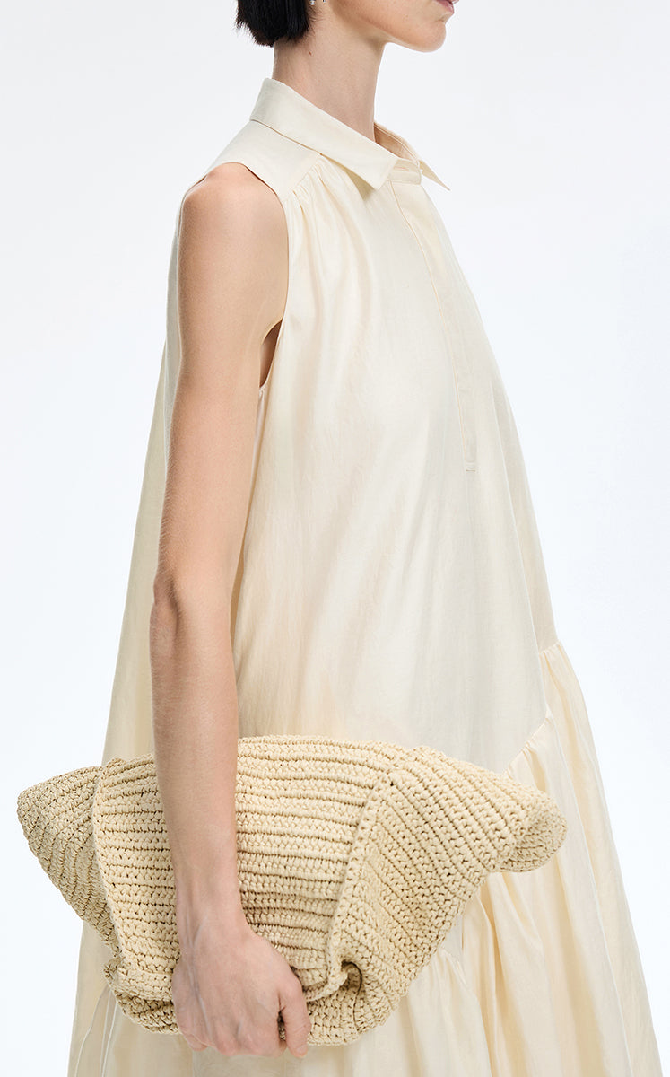 Dress / JNBY Silk-Blend Fishtail Shirt Dress Off White-1