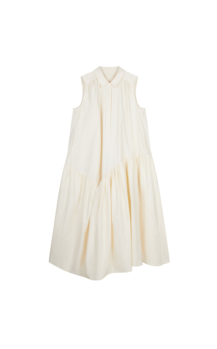 Dress / JNBY Silk-Blend Fishtail Shirt Dress Off White-1
