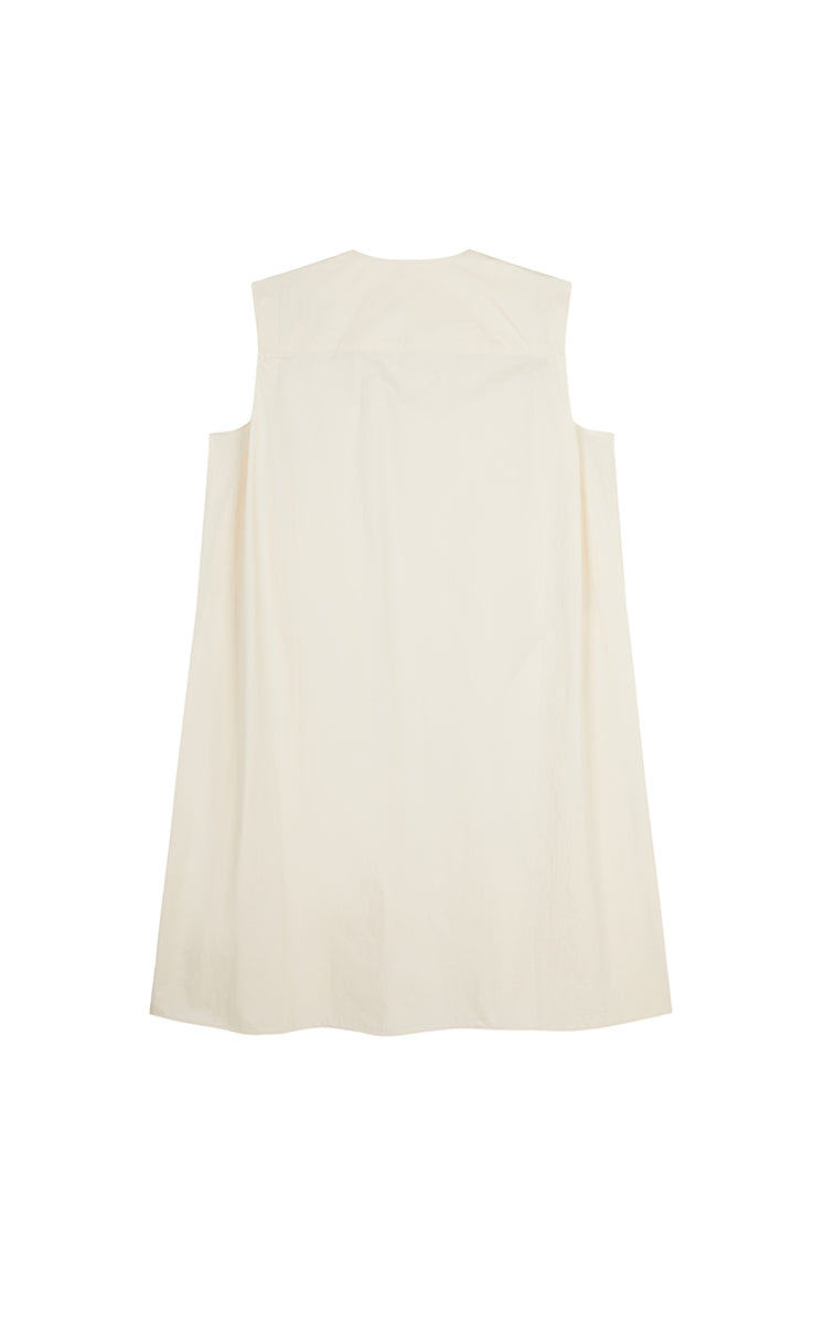 Dress / JNBY Silk-Cotton Sleeveless A-Line Dress Light Beige-1