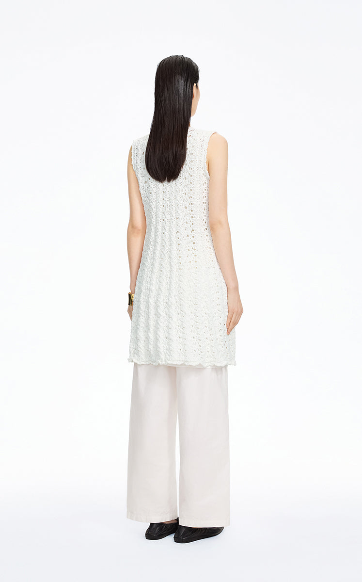 Dress / JNBY Sleeveless Knit A-Line Dress Off White-2
