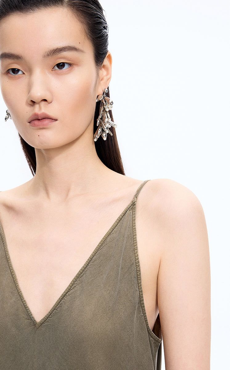 Dress / JNBY TENCEL™ Denim Slip Dress Khaki Denim-2