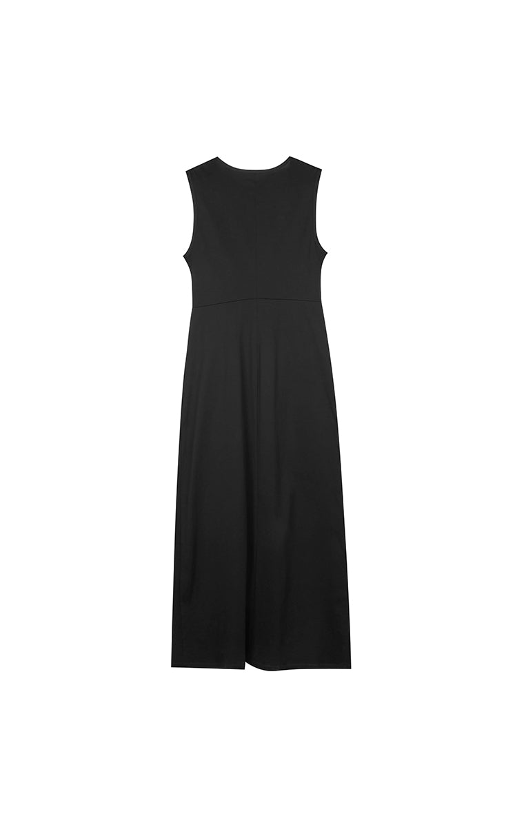 Dress / JNBY Twisted Waist Cotton Maxi Dress Black-1