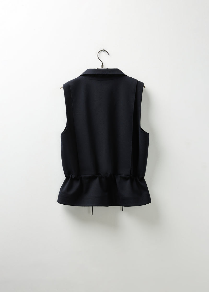 Vest / JNBY Wool Blend Stand Collar Sleeveless Vest