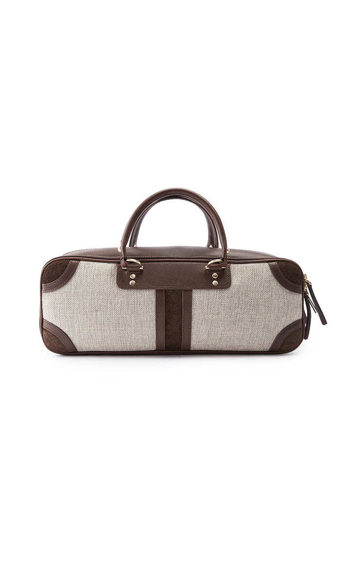 Handbag / JNBY Leather and Fabric Tote Bag