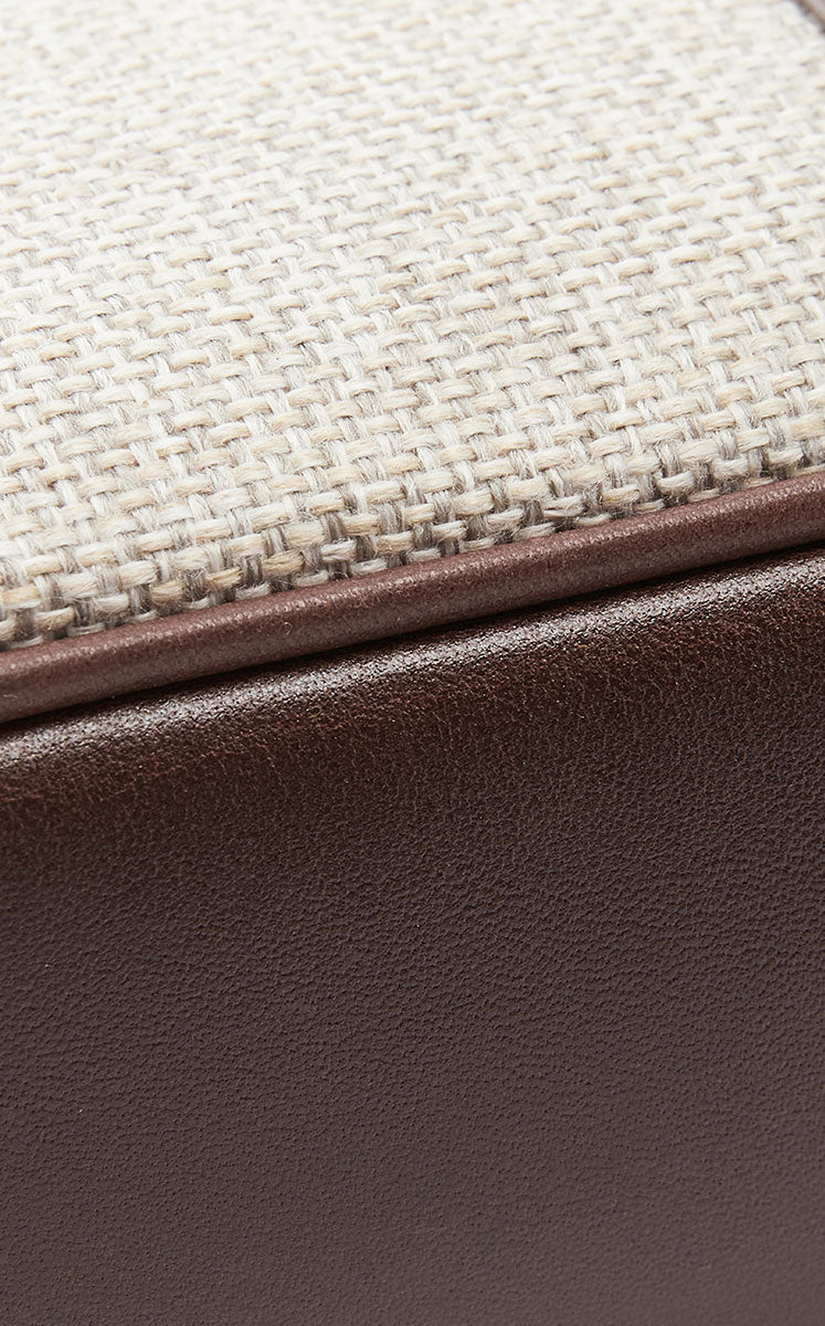 Handbag / JNBY Leather and Fabric Tote Bag