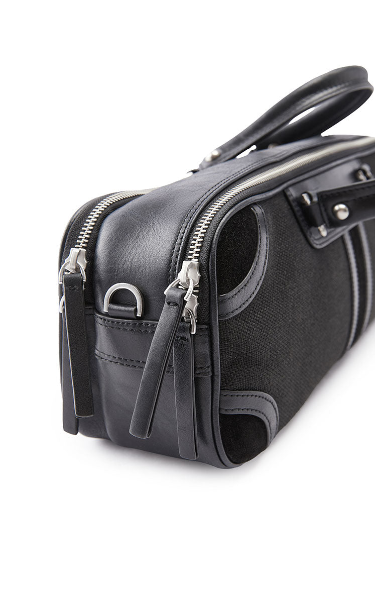 Handbag / JNBY Leather and Fabric Tote Bag