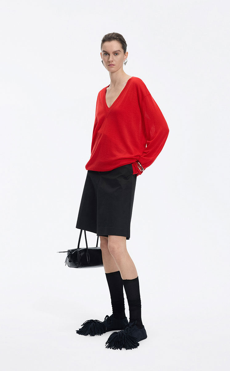 Handbag / JNBY Minimalist Cow Leather Top Handle Bag
