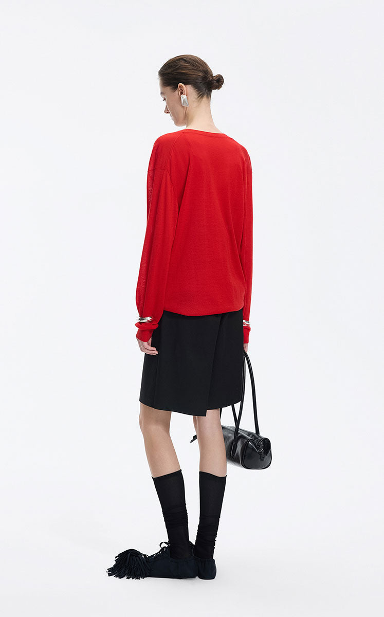 Handbag / JNBY Minimalist Cow Leather Top Handle Bag
