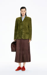 Jacket / JNBY Classic Notched Lapel Leather Blazer