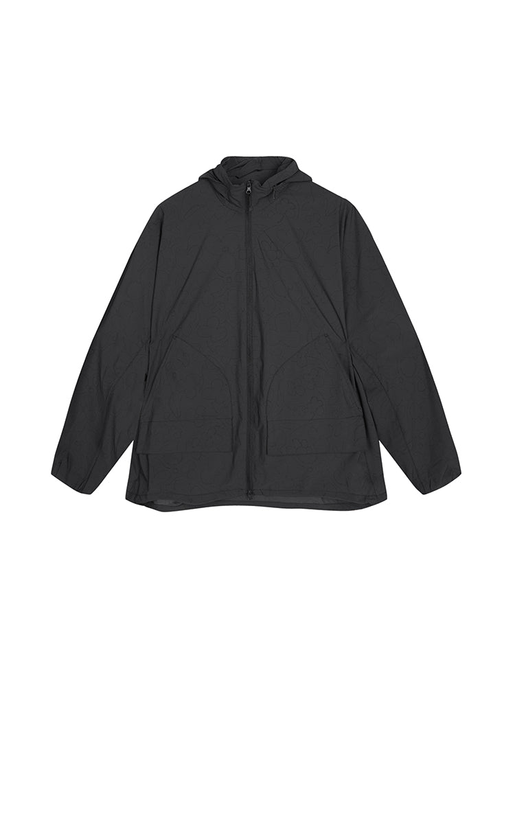 Jacket / JNBY Floral Print Oversized Hooded Jacket
