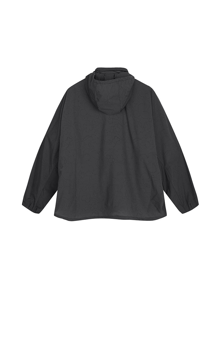 Jacket / JNBY Floral Print Oversized Hooded Jacket