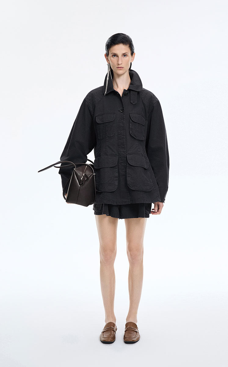 Jacket / JNBY Loose-Fit Cotton Blend Twill Jacket Dark Blue