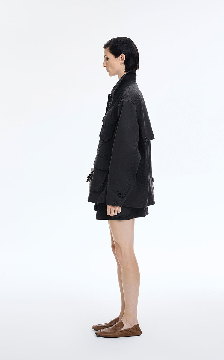 Jacket / JNBY Loose-Fit Cotton Blend Twill Jacket