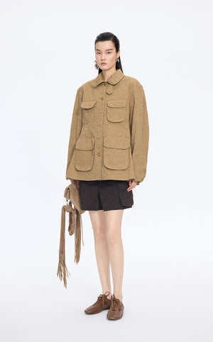 Jacket / JNBY Oversized Floral Jacquard utility Jacket