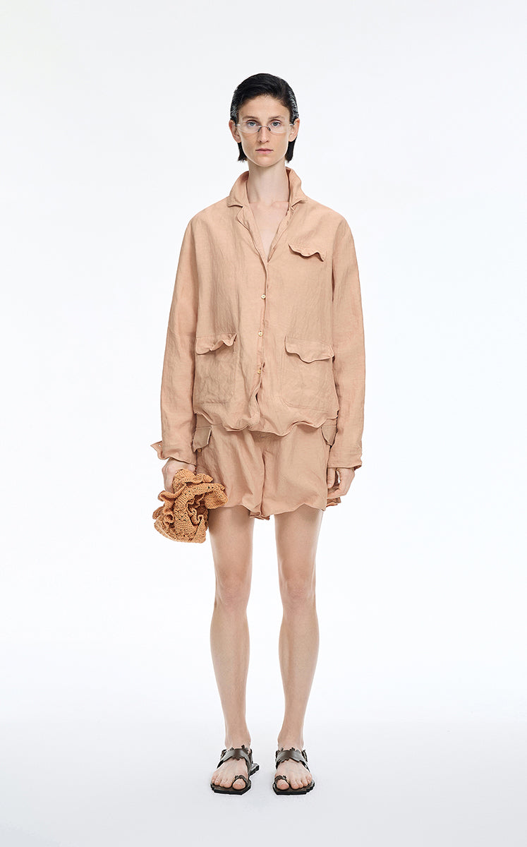Jacket / JNBY Twist Linen Blend Relaxed Jacket Nude