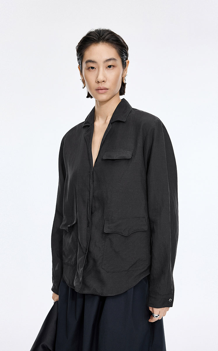 Jacket / JNBY Twist Linen Blend Relaxed Jacket