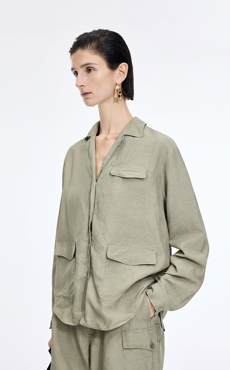Jacket / JNBY Twist Linen Blend Relaxed Jacket
