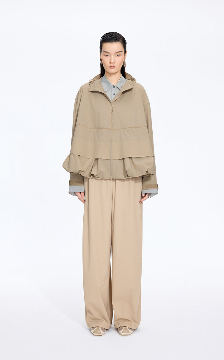 Jacket / JNBY UV-Protective Oversize Pullover Paper Khaki