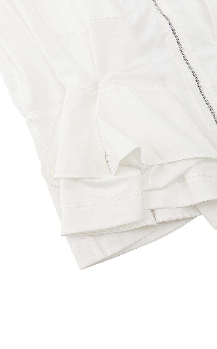 Jacket / JNBY Cotton Poplin Folded Waist Zip-Up Jacket