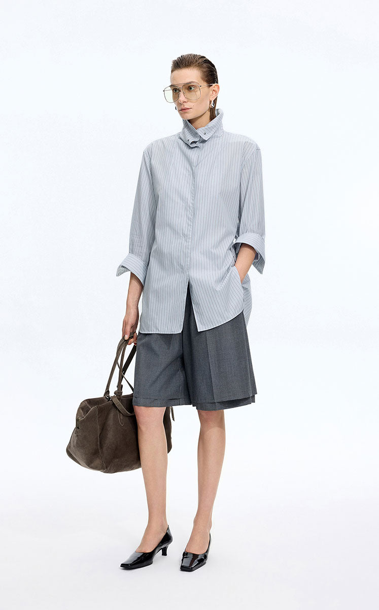 Jacket / JNBY Cotton Yarn-Dyed Stripe Oversized Jacket