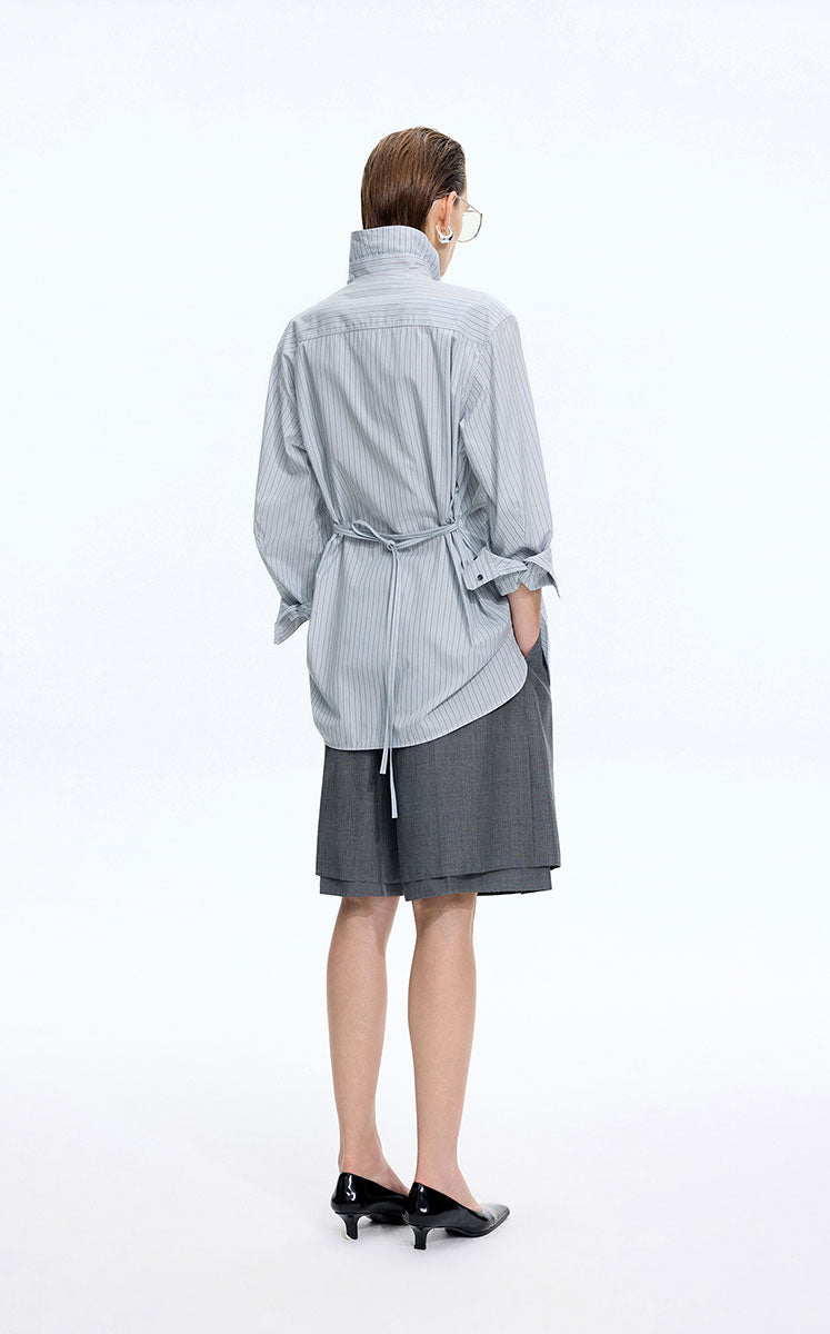 Jacket / JNBY Cotton Yarn-Dyed Stripe Oversized Jacket